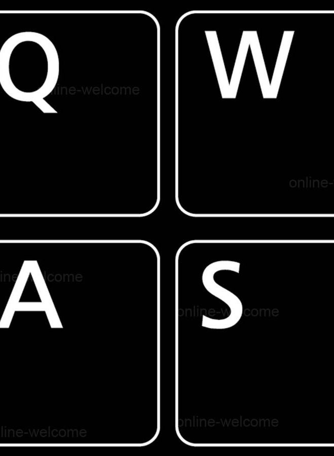4Keyboard ENGLISH US NON-TRANSPARENT STICKER ON BLACK BACKGROUND - Image 3