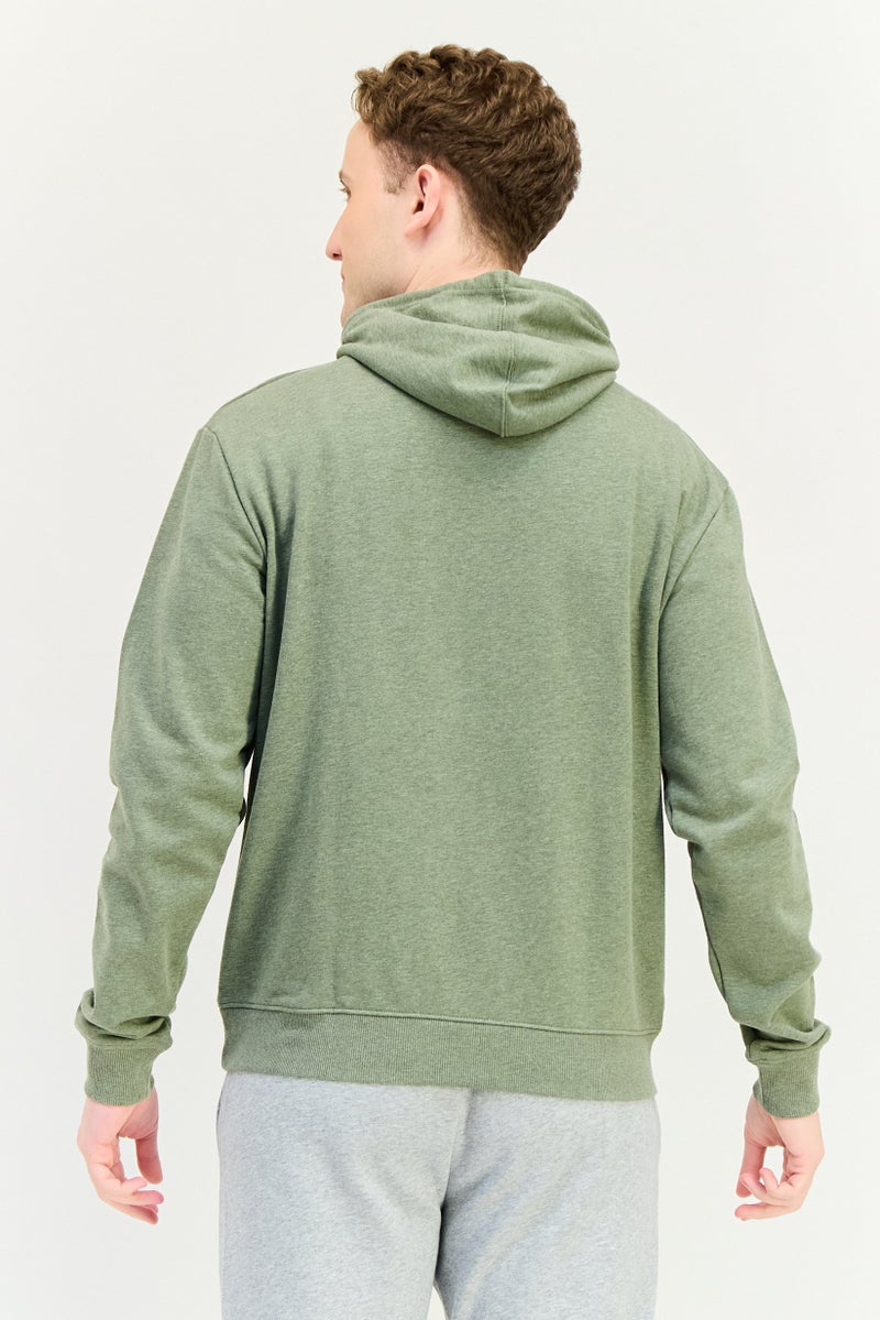 Reebok Men Sportswear Fit Long Sleeve Outdoor Hoodie, Green - Image 4