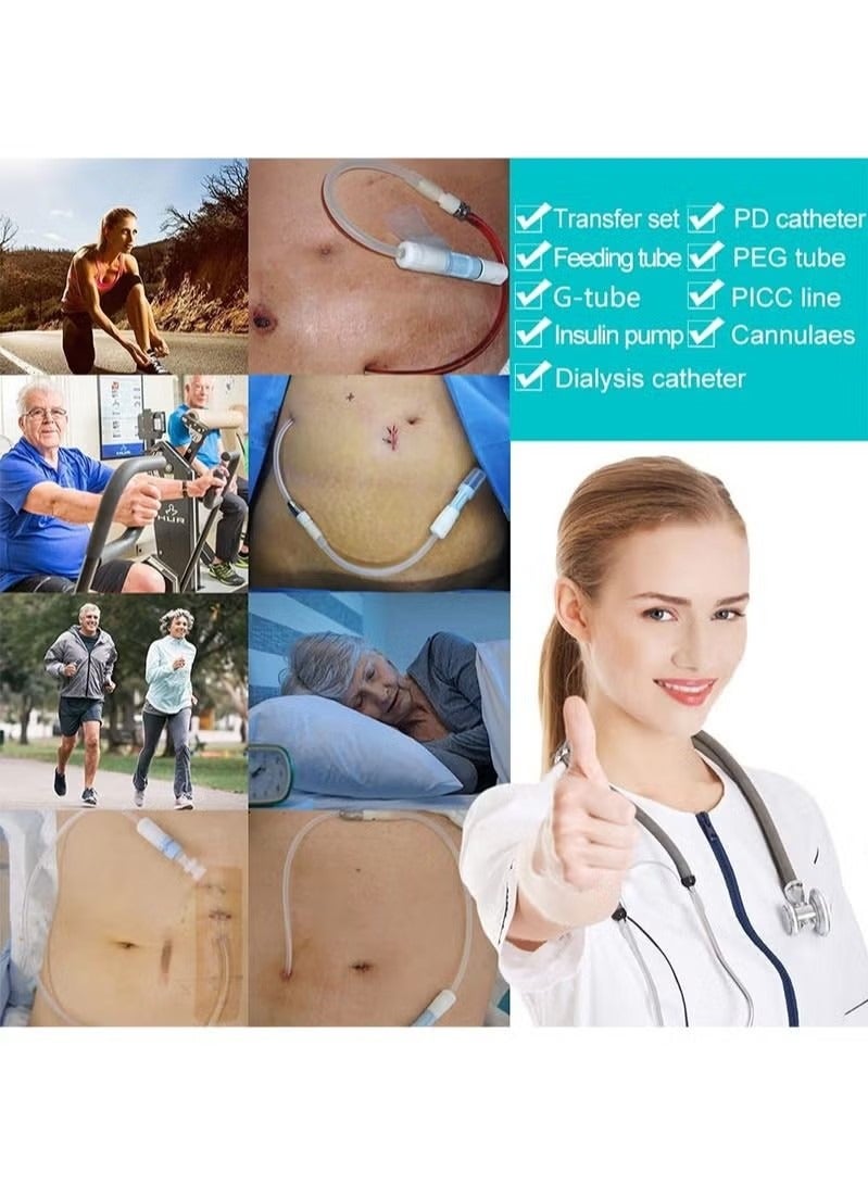 Elastic Abdominal Belt, Soft Breathable Therapy Assist Belt, Adjustable Abdominal Catheter Holder Accessory, Safety Transfer Device Tip Feeding Tube Supplies (beige size L) - Image 5