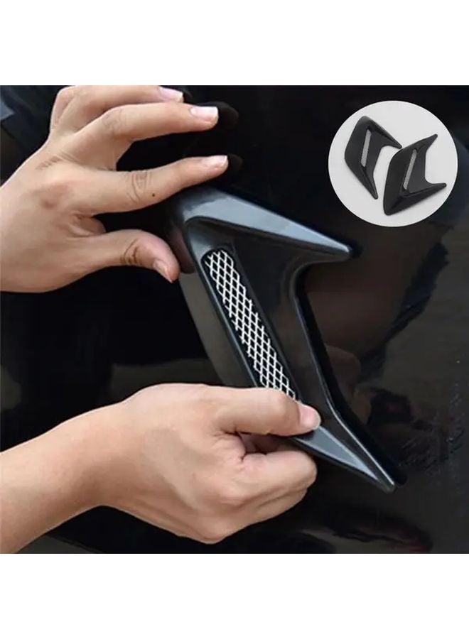 Dark Gray Car Side Vent Air Flow Fender Stickers Auto Simulation Air Inlet Decals - Image 2