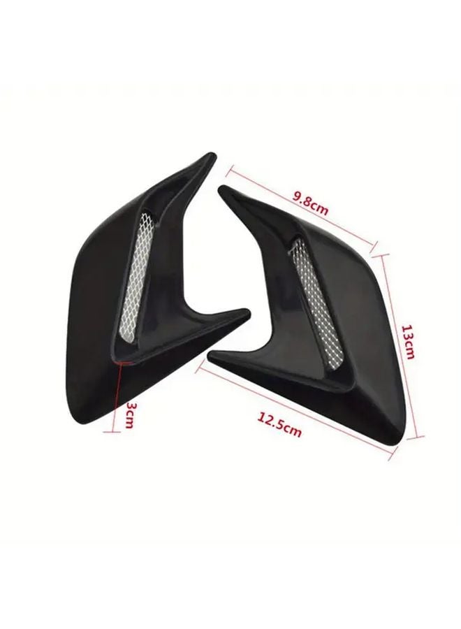 Dark Gray Car Side Vent Air Flow Fender Stickers Auto Simulation Air Inlet Decals - Image 3