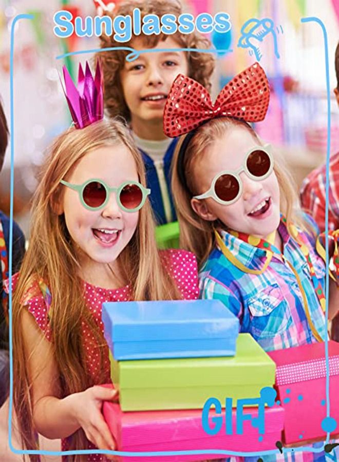 سيوسي نظارات شمسية للأطفال ، نظارات شمسية دائرية لطيفة ريترو للأطفال البنات والأولاد Sunnies نظارات شمسية للحماية من الأشعة فوق البنفسجية 400 ، إطار مرن للفتيات والأولاد بعمر 2-10 سنوات Morandi نظارة شمسية - Image 5