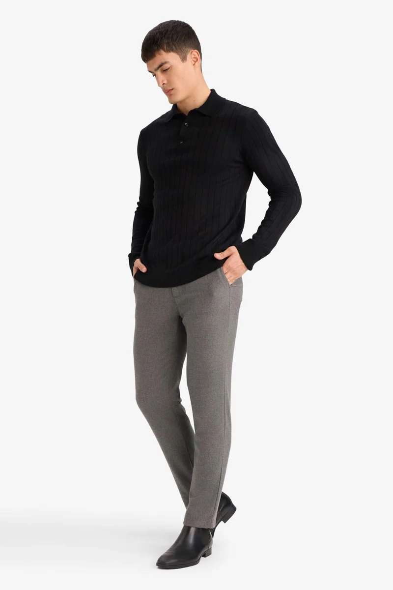 Defacto  Regular Fit Pocketed Straight Leg Trousers for Men | Best Price UAE