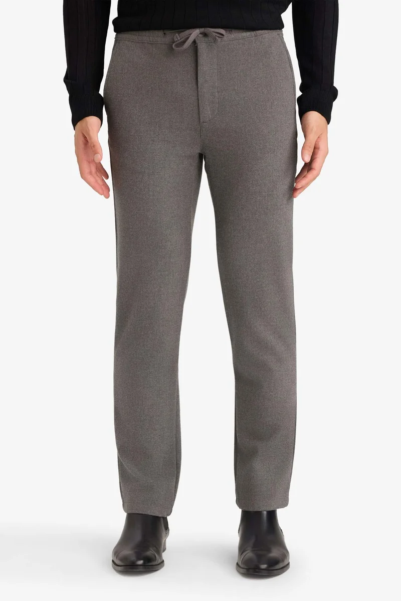 Defacto  Regular Fit Pocketed Straight Leg Trousers for Men | Best Price UAE