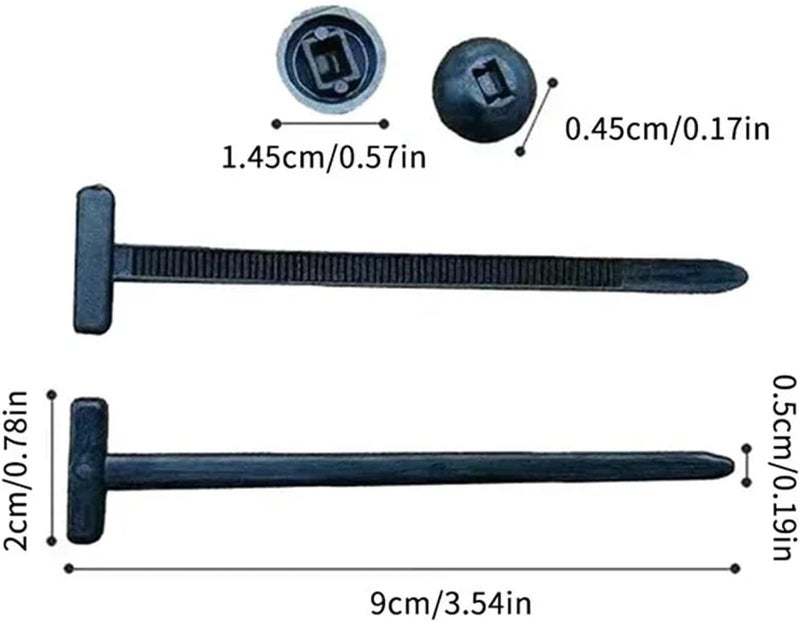 Nylon Universal Cable Tie Buckle Nylon Universal Cable Tie Buckle Self-Locking Zip Ties Holder With Pin Button Multipurpose For Car Daily Repair for Automotive Repair(350pcs) - Image 4