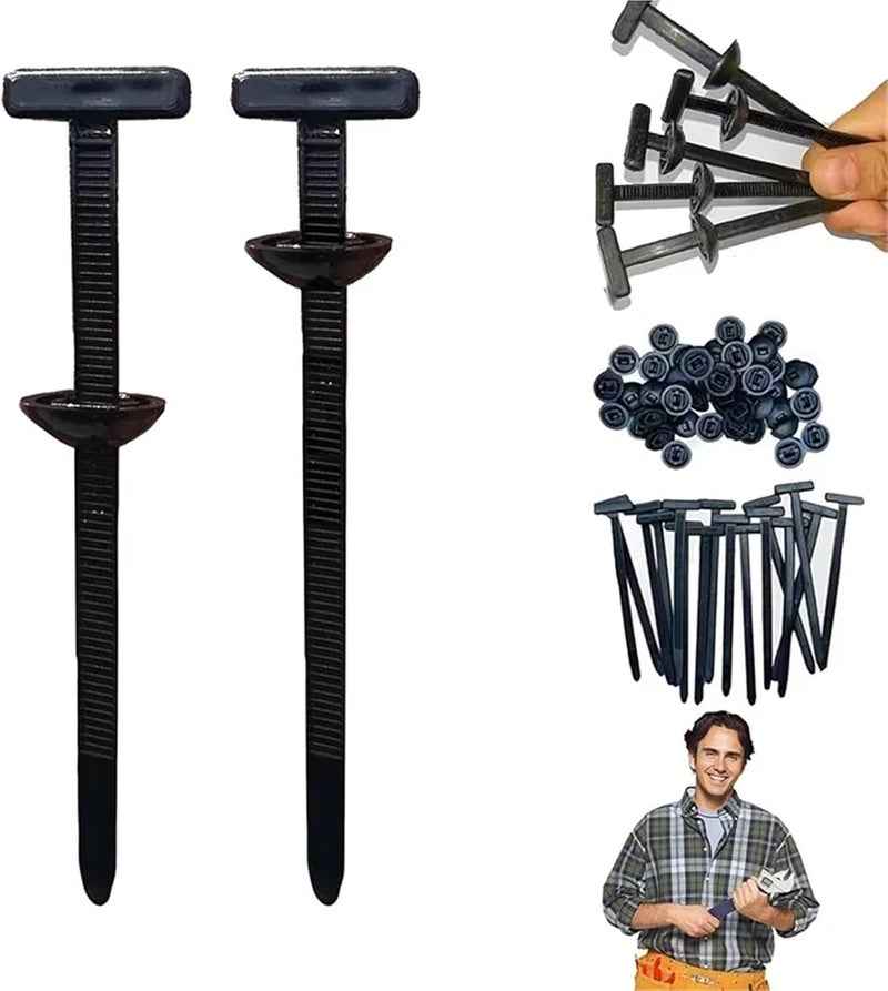 Nylon Universal Cable Tie Buckle Nylon Universal Cable Tie Buckle Self-Locking Zip Ties Holder With Pin Button Multipurpose For Car Daily Repair for Automotive Repair(350pcs) - Image 1