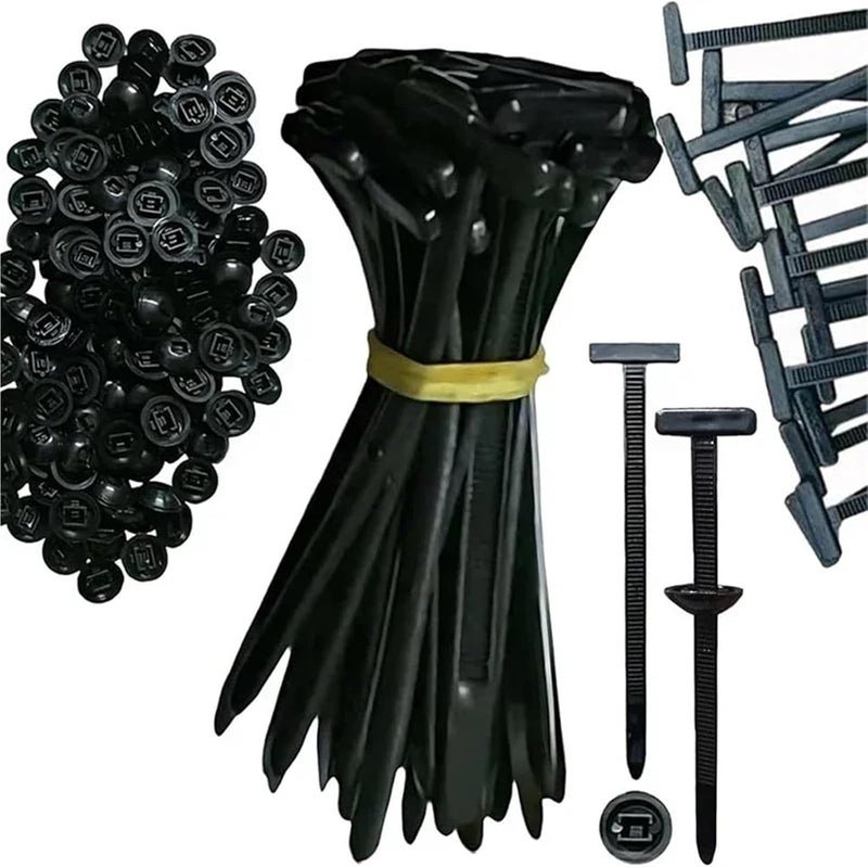 Nylon Universal Cable Tie Buckle Nylon Universal Cable Tie Buckle Self-Locking Zip Ties Holder With Pin Button Multipurpose For Car Daily Repair for Automotive Repair(350pcs) - Image 2