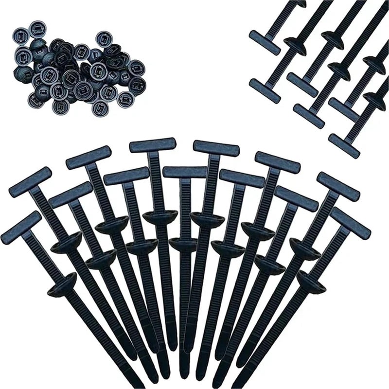 Nylon Universal Cable Tie Buckle Nylon Universal Cable Tie Buckle Self-Locking Zip Ties Holder With Pin Button Multipurpose For Car Daily Repair for Automotive Repair(350pcs) - Image 3
