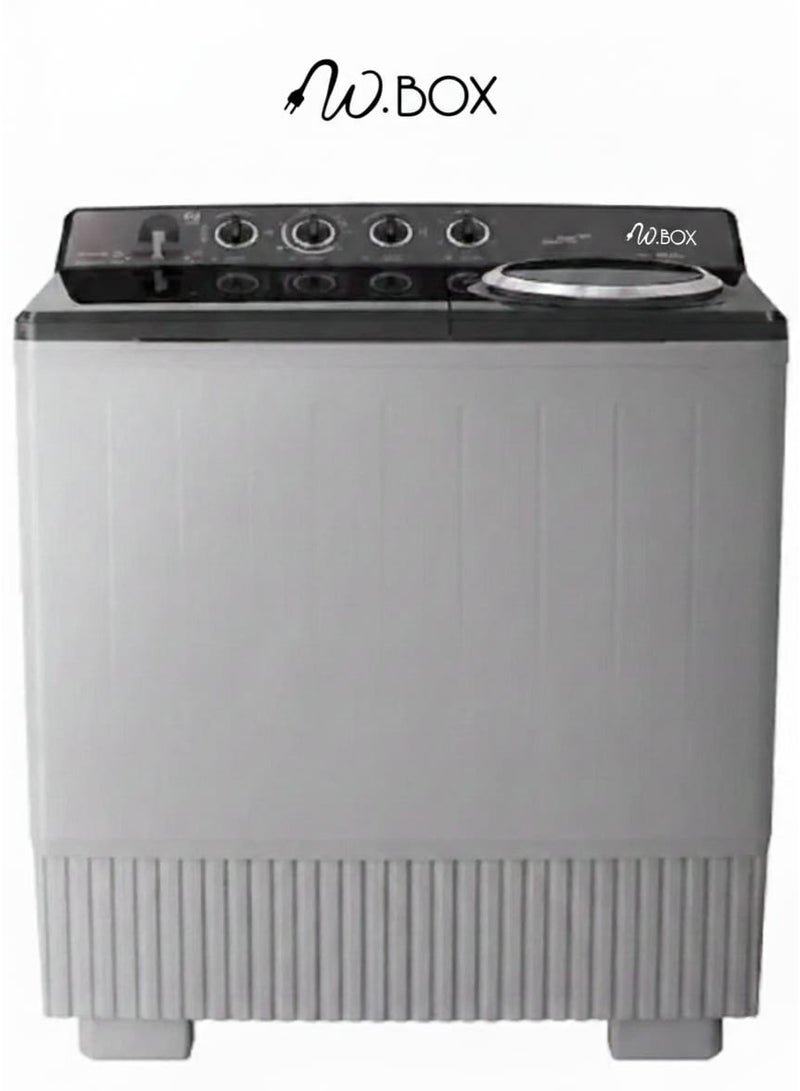 W.BOX 7kg Twin Tub Top Load Semi Automatic Washing Machine - Grey & Black - 2 Years Warranty | WBTT9BLACK - Image 5