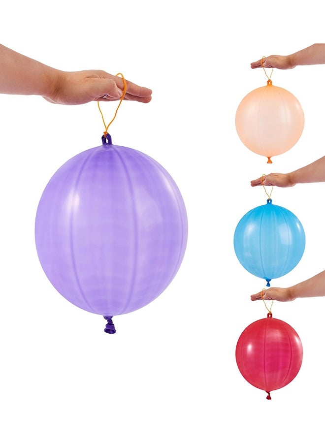 Organizer 50Pcs Punch Balloons, Thickened Neon Punching Balloon Heavy Duty Party Favors for Kids with Rubber Band Handle, Bouncy Balls for Birthday Weddings Goodie Bag Stuffer Supply - Image 2