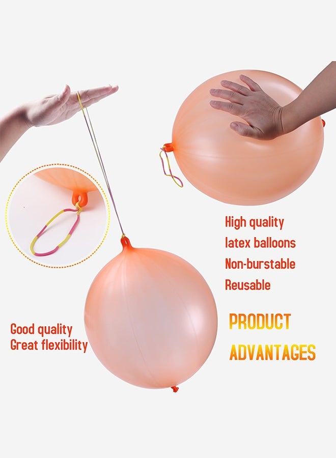 Organizer 50Pcs Punch Balloons, Thickened Neon Punching Balloon Heavy Duty Party Favors for Kids with Rubber Band Handle, Bouncy Balls for Birthday Weddings Goodie Bag Stuffer Supply - Image 4