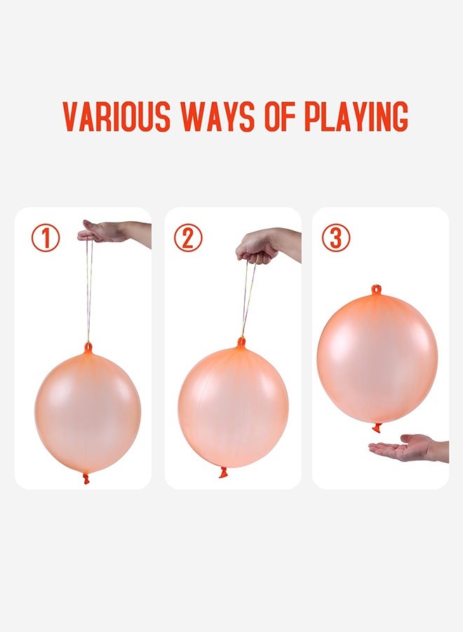 Organizer 50Pcs Punch Balloons, Thickened Neon Punching Balloon Heavy Duty Party Favors for Kids with Rubber Band Handle, Bouncy Balls for Birthday Weddings Goodie Bag Stuffer Supply - Image 5