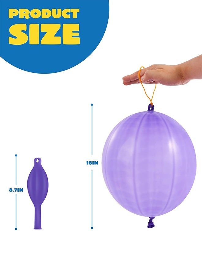 Organizer 50Pcs Punch Balloons, Thickened Neon Punching Balloon Heavy Duty Party Favors for Kids with Rubber Band Handle, Bouncy Balls for Birthday Weddings Goodie Bag Stuffer Supply - Image 3