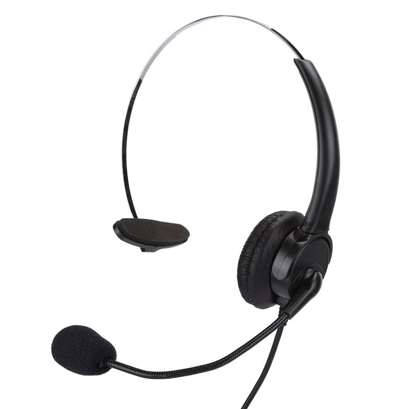 Corded Telephone Headset: High-quality PU Leather Earmuffs - Noise-reducing Ear Protective Headset with Flexible Cable for Home Office & Landline Use - Image 3