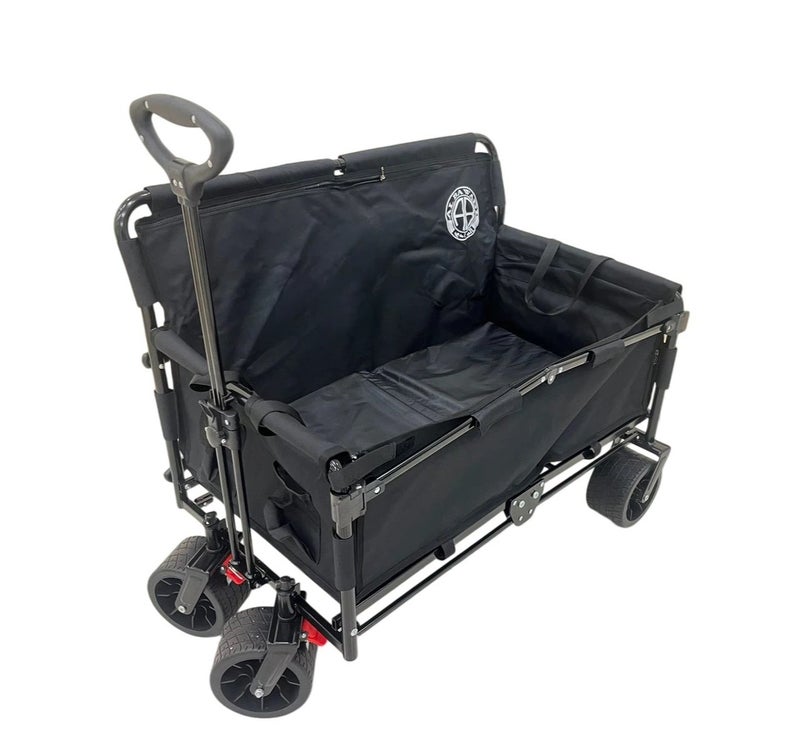 البوادي عربة تخييم متعددة الوظائف قابلة للطي، أريكة مزدوجة مع حقيبة صيد، عربة متينة - Image 2