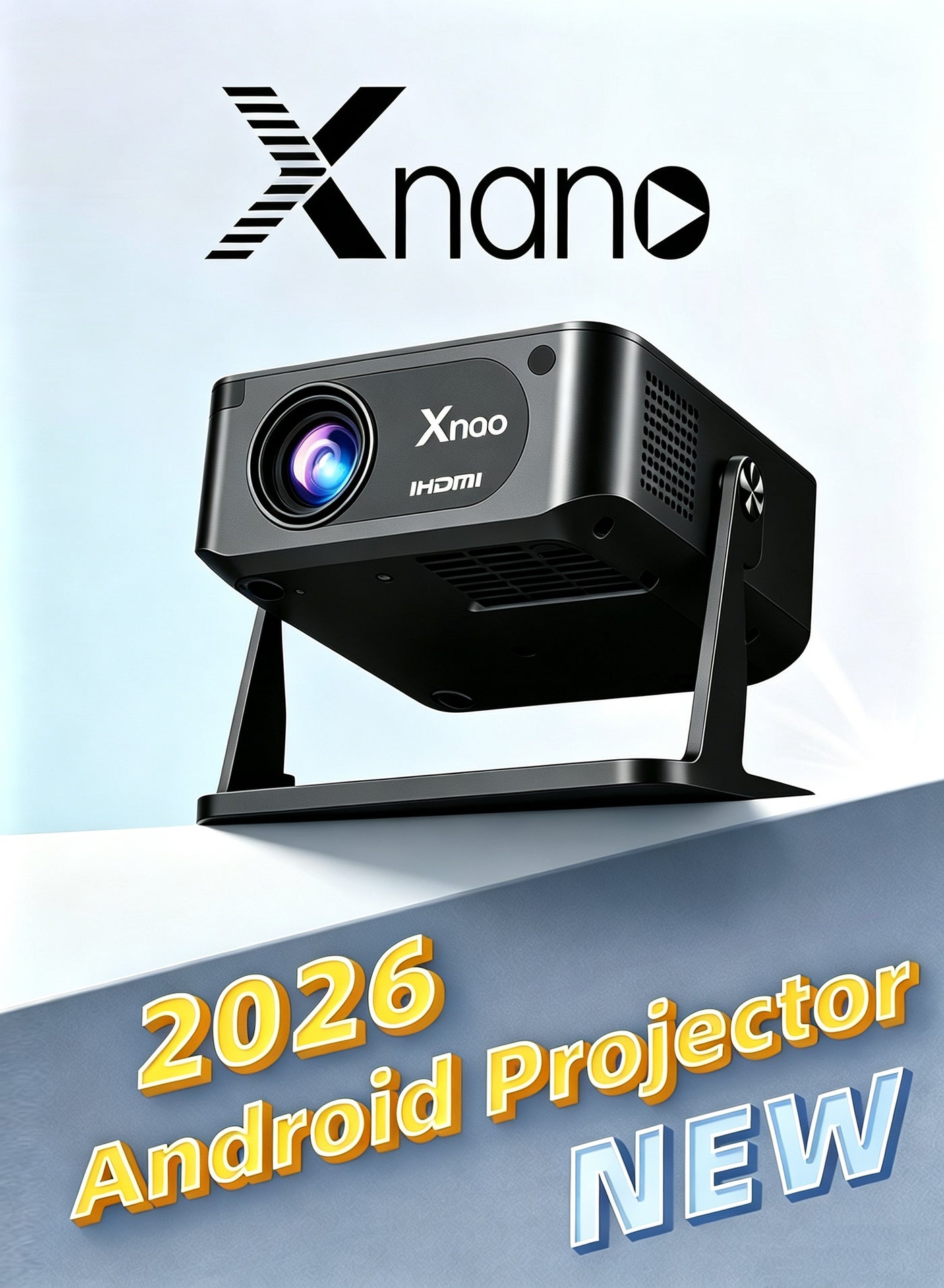جهاز عرض صغير، جهاز عرض محمول يدعم دقة 4K، متوافق مع iOS / Android / Windows / TV Stick / USB / HDMI