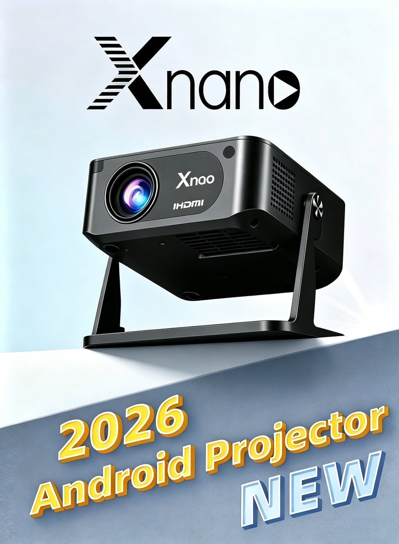 Xnano HA109 Mini Projector, Portable Projector 4K Support Compatible with iOS/Android/Windows/TV Stick/USB/HDMI - Image 1