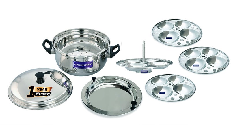 TENNYSON TENNYSON IDLI Maker Elite Plus Medium Special Thick Gauge Extra DEEP Plates (4 Plates 16 IDLIES) NO Joint - Image 2
