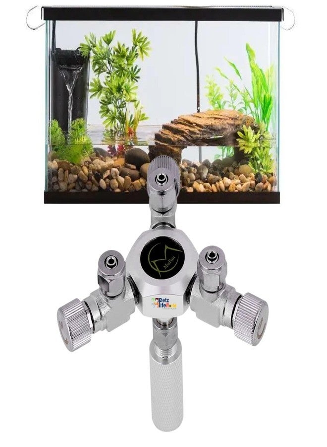VAYINATO Mufan Stainless Steel Planted Aquarium Regulator Multiway Splitter For Co2 Regulator(3 Way) - Image 1