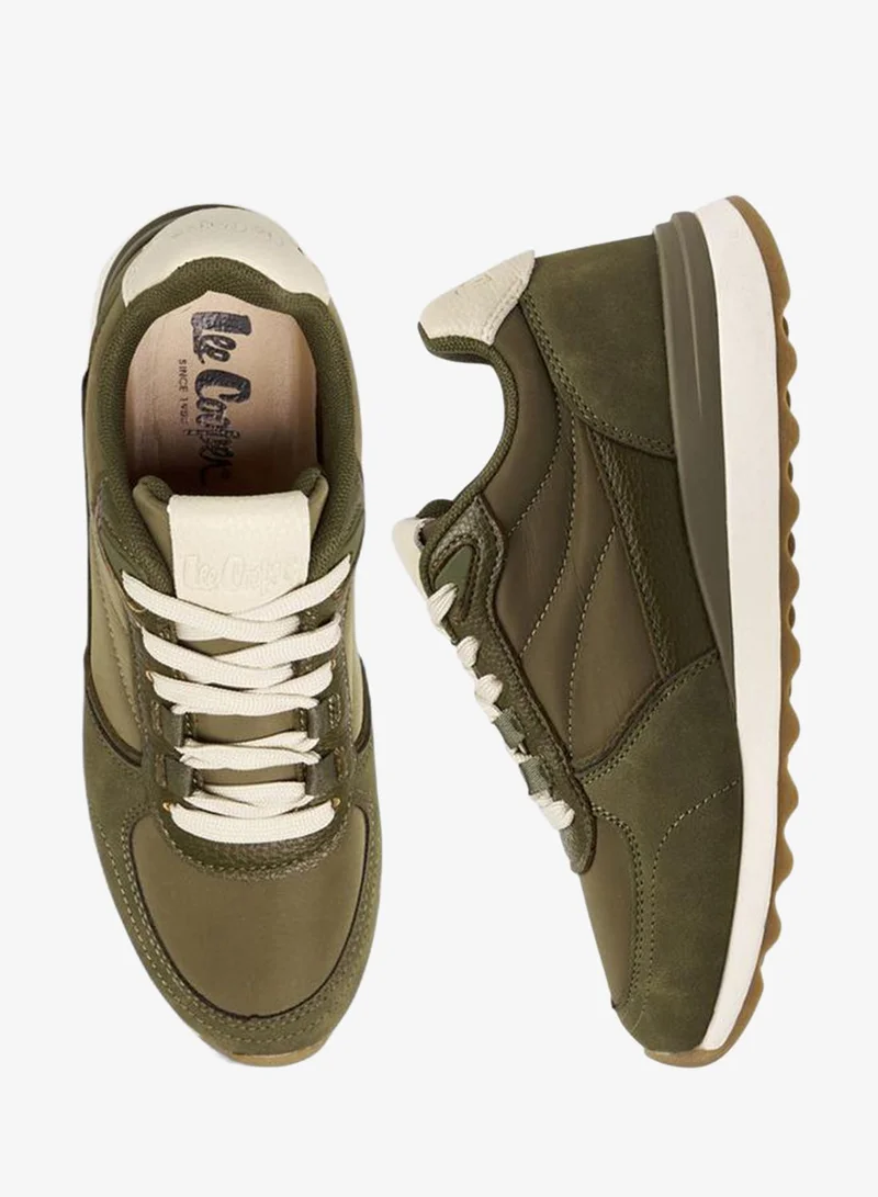 Women's Panelled Lace-Up Sneakers
