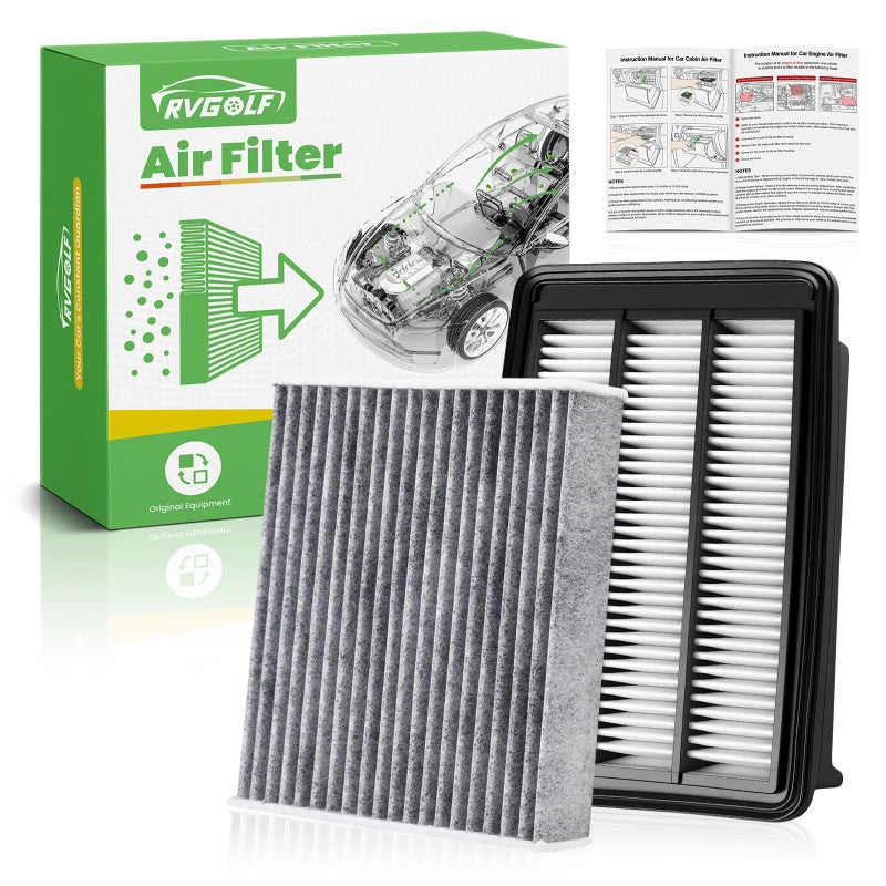 RVgolf Engine+Cabin Air Filters Fit for (All Only Gas )Honda Civic L4 1.5L 2016-2021, CR-V CRV L4 1.5L 2017-2022 Engine Air Filter Replace Air Filter for My Car Automotive Accessories# CF11182 CA12050 - Image 1