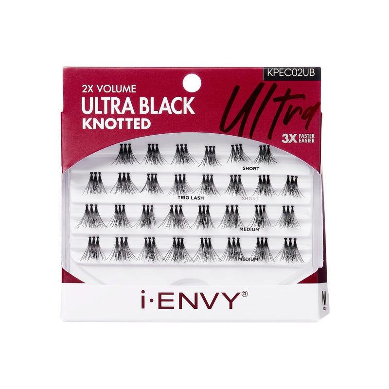 Kiss iENVY Trio Ultra Black Medium Lashes