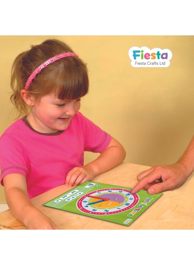 Fiesta Crafts ساعة مغناطيسية لتعليم الوقت - Image 2