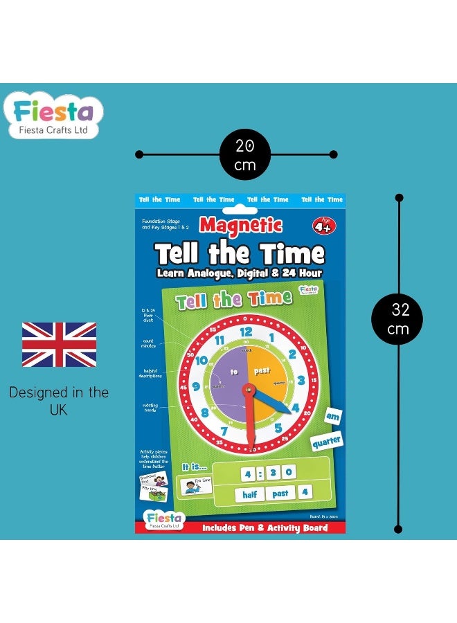 Fiesta Crafts ساعة مغناطيسية لتعليم الوقت - Image 3