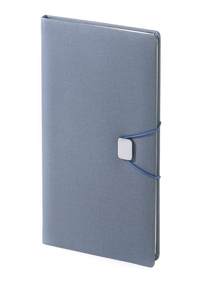 REGAL Premium A-5 PU Leather Notebook Diary Journal with Metal Accessorised Elastic Band Closure, 192 pages, 80 gsm (Cadet Grey) - Image 1