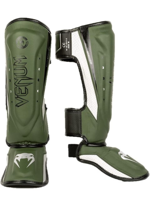 Elite Evo Shinguards Khaki/Silver-M