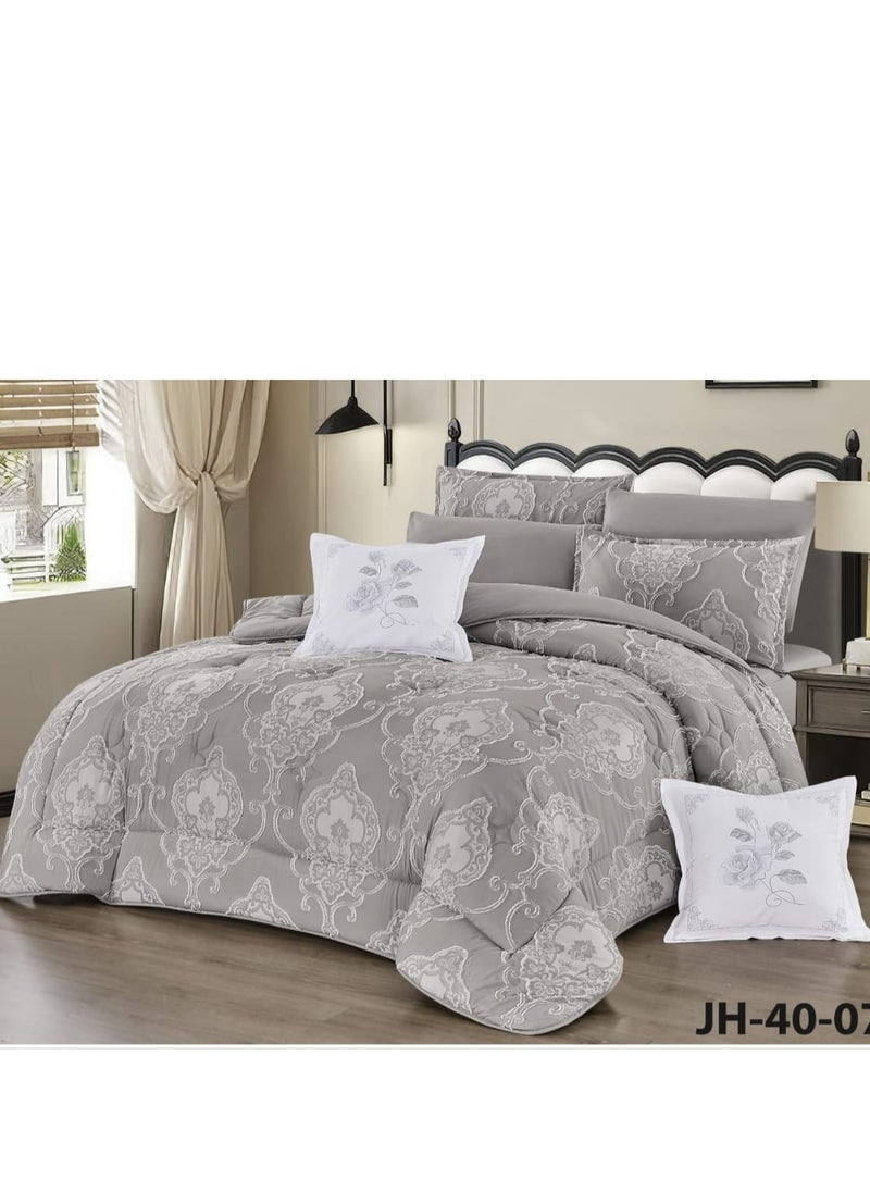 Moon - Summer bedspread, 4 pieces, one and a half, elegant design with lace line, suitable for bed size 120 x 200, quilt size 170 x 220 cm - Image 1