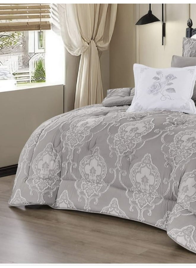 Moon - Summer bedspread, 4 pieces, one and a half, elegant design with lace line, suitable for bed size 120 x 200, quilt size 170 x 220 cm - Image 1