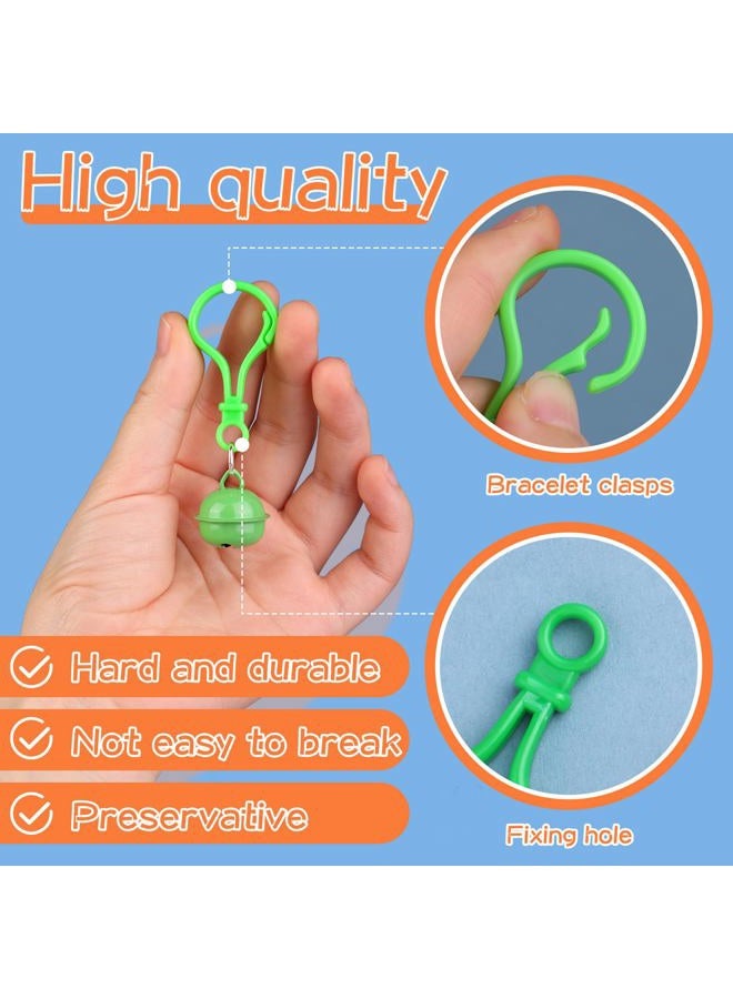 SOCNITC 150 PCS Lanyard Clips and Hooks, Multicolor Lobster Clasp Keychain Plastic Lanyard Clips with Jump Rings, Lanyard Hook for Keychain Clasp, Plastic Keychains Backpack Clips for Crafts DIY Handmade - Image 3