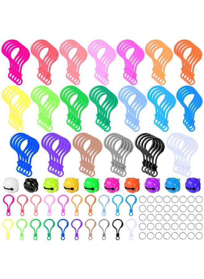 SOCNITC 150 PCS Lanyard Clips and Hooks, Multicolor Lobster Clasp Keychain Plastic Lanyard Clips with Jump Rings, Lanyard Hook for Keychain Clasp, Plastic Keychains Backpack Clips for Crafts DIY Handmade - Image 1