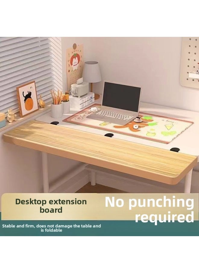 Generic - Environmental Protection Desktop Extension Board Extension Extension Extension Long Hand Support Bracket Widened Folding Computer Book Table Wholesale-Color:68x24cm-Pattern:Curved Cinnamon Pear + 4 Brackets (load Bearing 50kg ) - Image 1