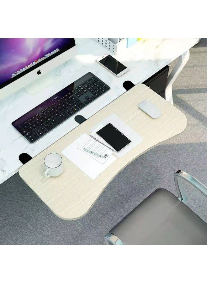 Generic - Environmental Protection Desktop Extension Board Extension Extension Extension Long Hand Support Bracket Widened Folding Computer Book Table Wholesale-Color:68x24cm-Pattern:Curved Cinnamon Pear + 4 Brackets (load Bearing 50kg ) - Image 1