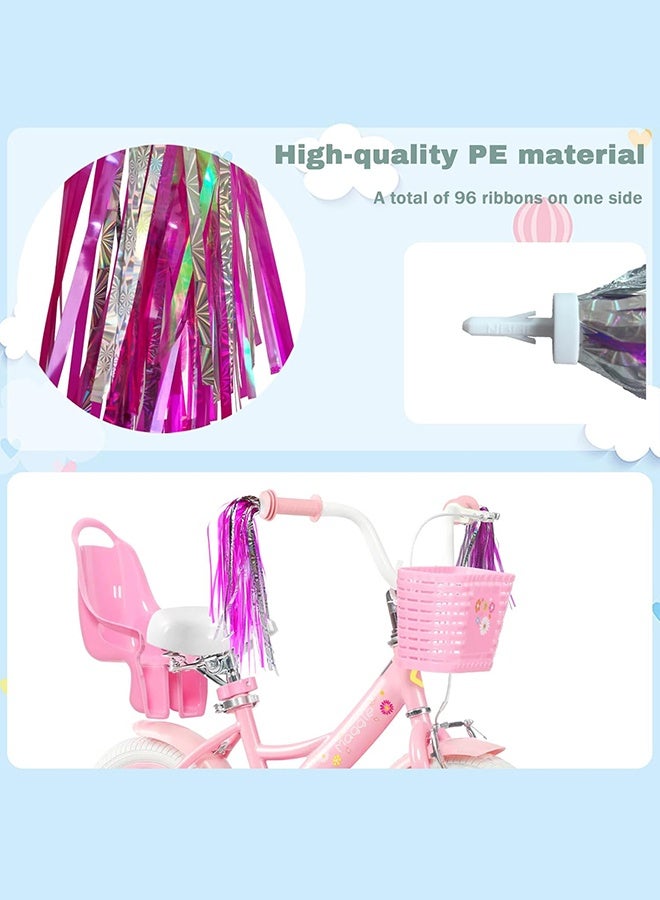 أورجنيزر جرس دراجة للأطفال مع قطعتين من لافتات الدراجات للفتيات، ملحقات دراجات لطيفة للأطفال - Image 3