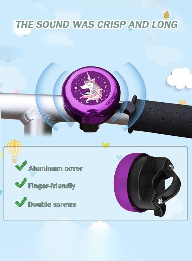 أورجنيزر جرس دراجة للأطفال مع قطعتين من لافتات الدراجات للفتيات، ملحقات دراجات لطيفة للأطفال - Image 2