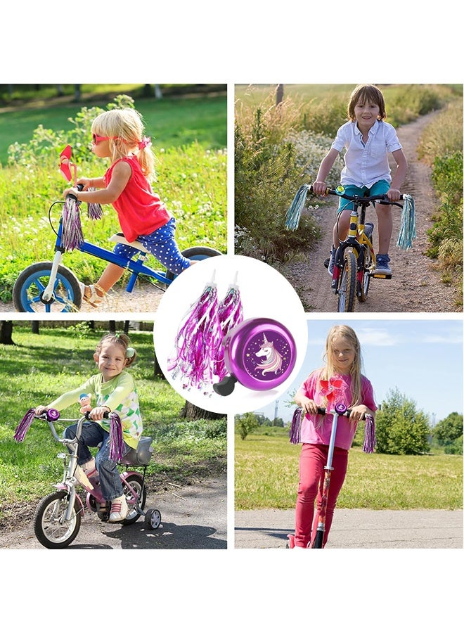 أورجنيزر جرس دراجة للأطفال مع قطعتين من لافتات الدراجات للفتيات، ملحقات دراجات لطيفة للأطفال - Image 5