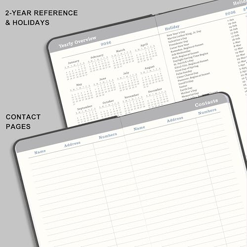 Lemome 2026 Pocket Calendar - 2026 Pocket Calendar for Purse, Jan. 2026 to Dec. 2026, 6.4'' x 3.9'' 2026 Planner Weekly and Monthly, 2026 Planners with Elegant Leather - Image 5
