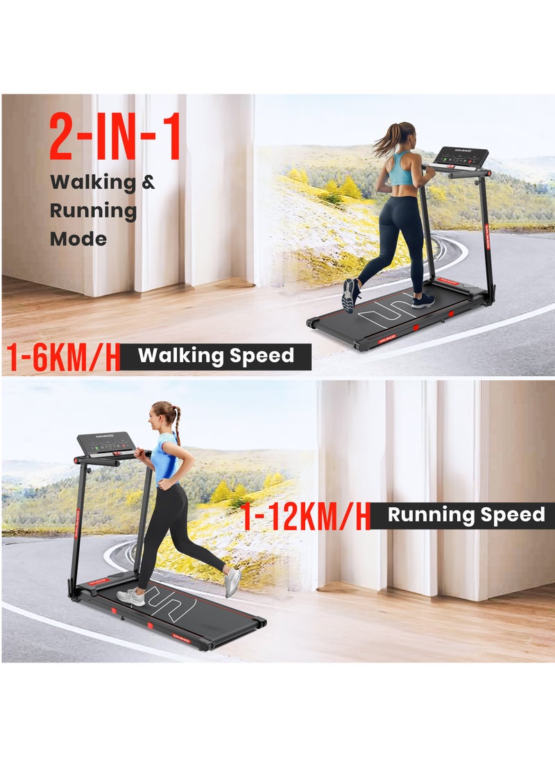 Sparnod Fitness STH-3085 Foldable Treadmill for Home Use – 2.5 HP Motor, 12 Preset Programs, 12 km/h Speed, Manual Incline, LED Display, Shock Absorption, 90kg Max Weight - Image 5
