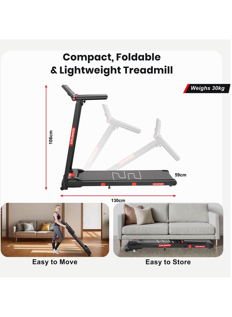 STH-3085 Foldable Treadmill for Home Use – 2.5 HP Motor, 12 Preset Programs, 12 km/h Speed, Manual Incline, LED Display, Shock Absorption, 90kg Max Weight image 8