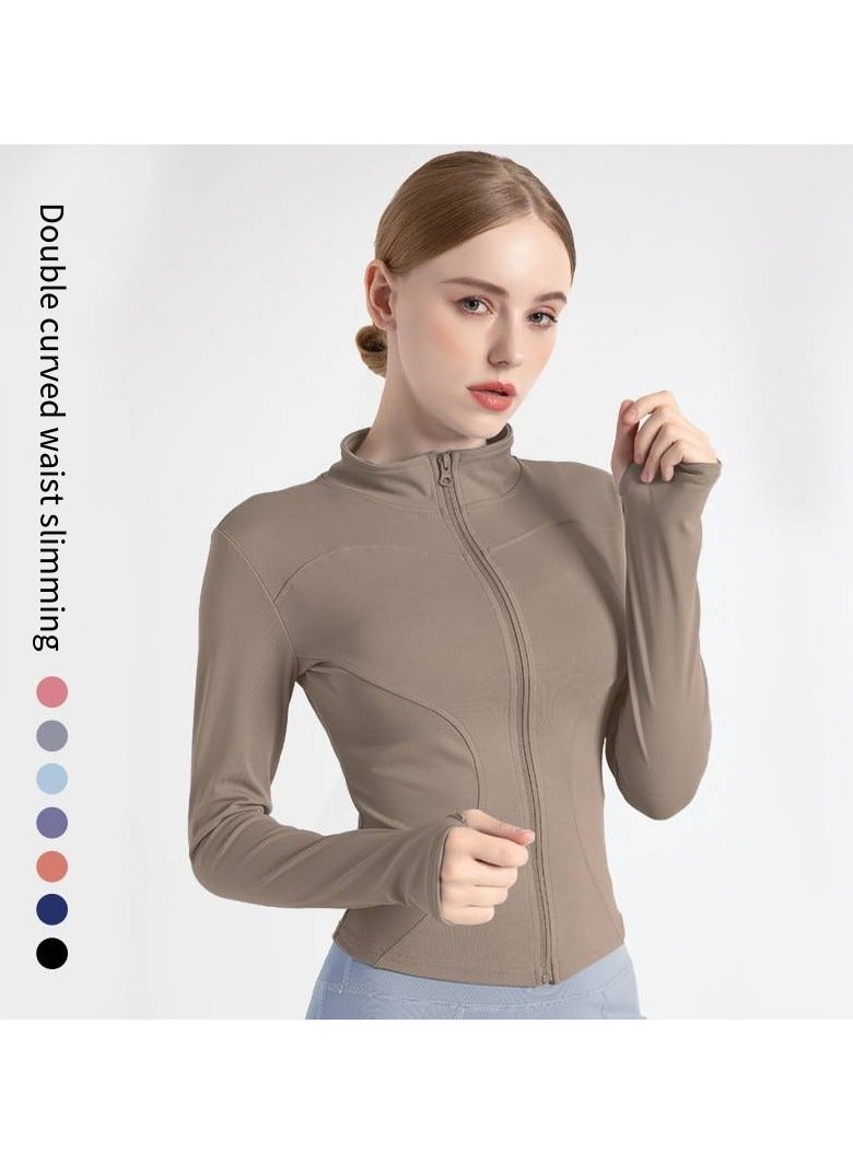 general Quick-Dry Slim Fit Yoga Jacket – Women's Breathable Workout Top for Running & Gym，Yoga Jacket - Image 1