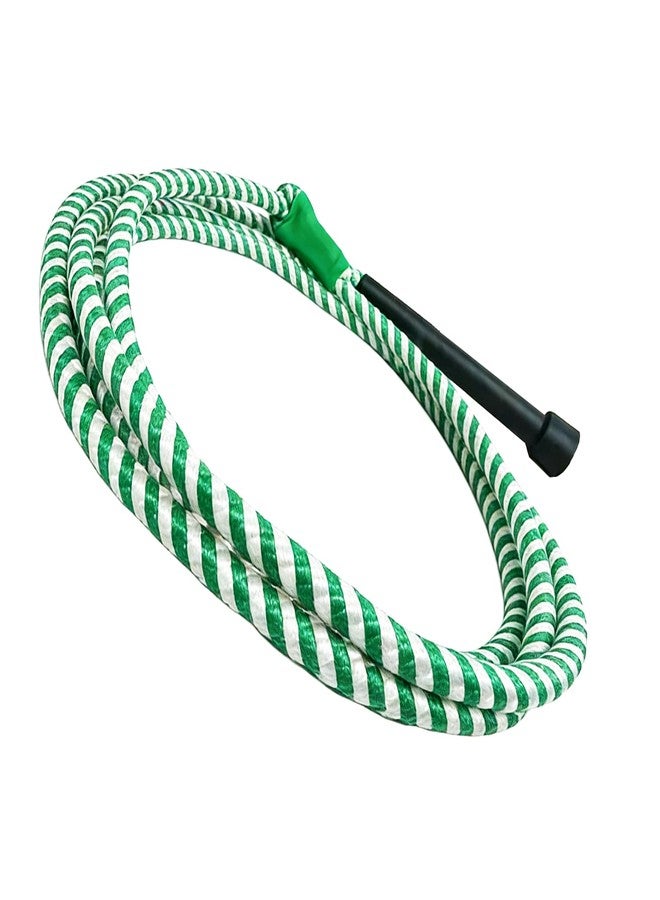 OOHGLITZ Kids Cowboy Lasso Rope Toy - Adjustable Pre-Tied Roping Rope, 84in Ranch Toy with Handle for Outdoor Pretend Play (Green and White) - Image 1