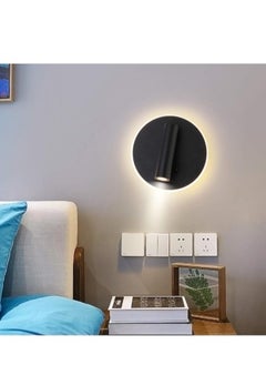 General Bedside lamp rotatable wall lamp bedroom spotlight bedroom reading light 3000K (3W + 9W, black)  - Image 2
