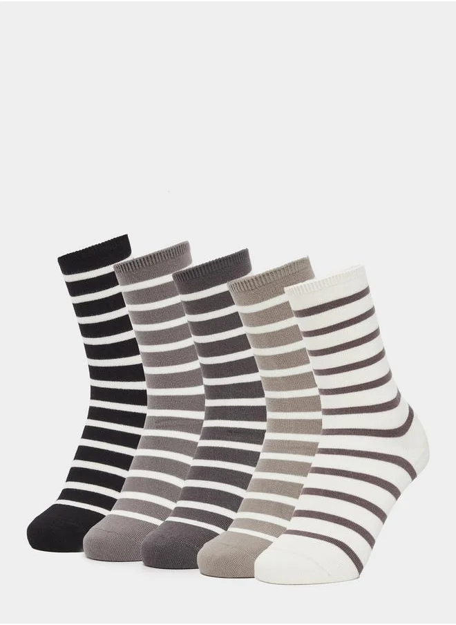 ستايلي Set of 5 - Striped Crew Socks