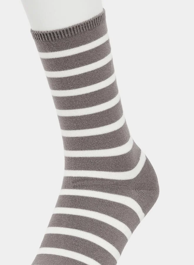 Styli Set of 5 - Striped Crew Socks