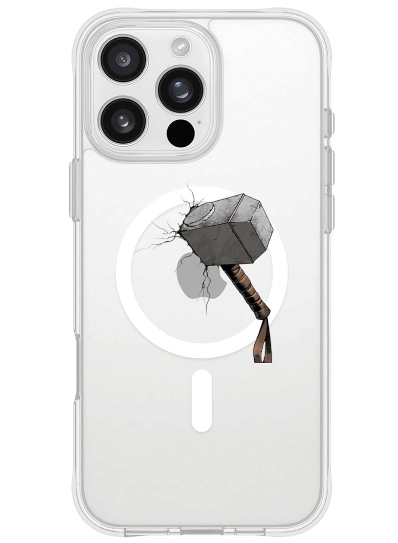 Theodor iPhone 16 Pro Magsafe Magnetic Case for iPhone Compatible with Wireless Charging, Shockproof Phone Bumper Cover - Hammer - Image 1