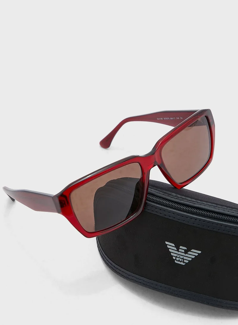 EMPORIO ARMANI 0Ea4186 Rectangle Sunglasses