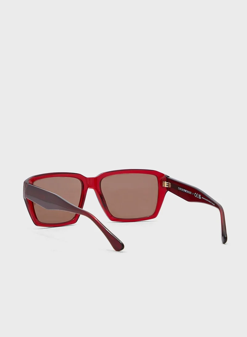 EMPORIO ARMANI 0Ea4186 Rectangle Sunglasses